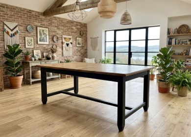 Table à allonges BOHEME CHIC - bois de chêne massif